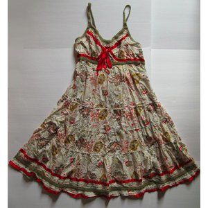 Cute Options Red and Cream Flare Mini Dress